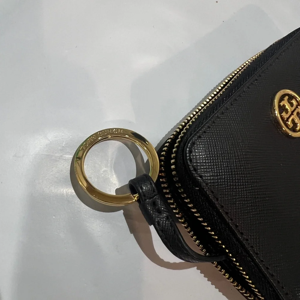 Tory Burch Black Wallet with Gold Logo - Picture 5 of 6